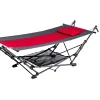 Haveson Hängematte Pack-n-Go faltbar 234 x 122 x 10 cm grau/rot