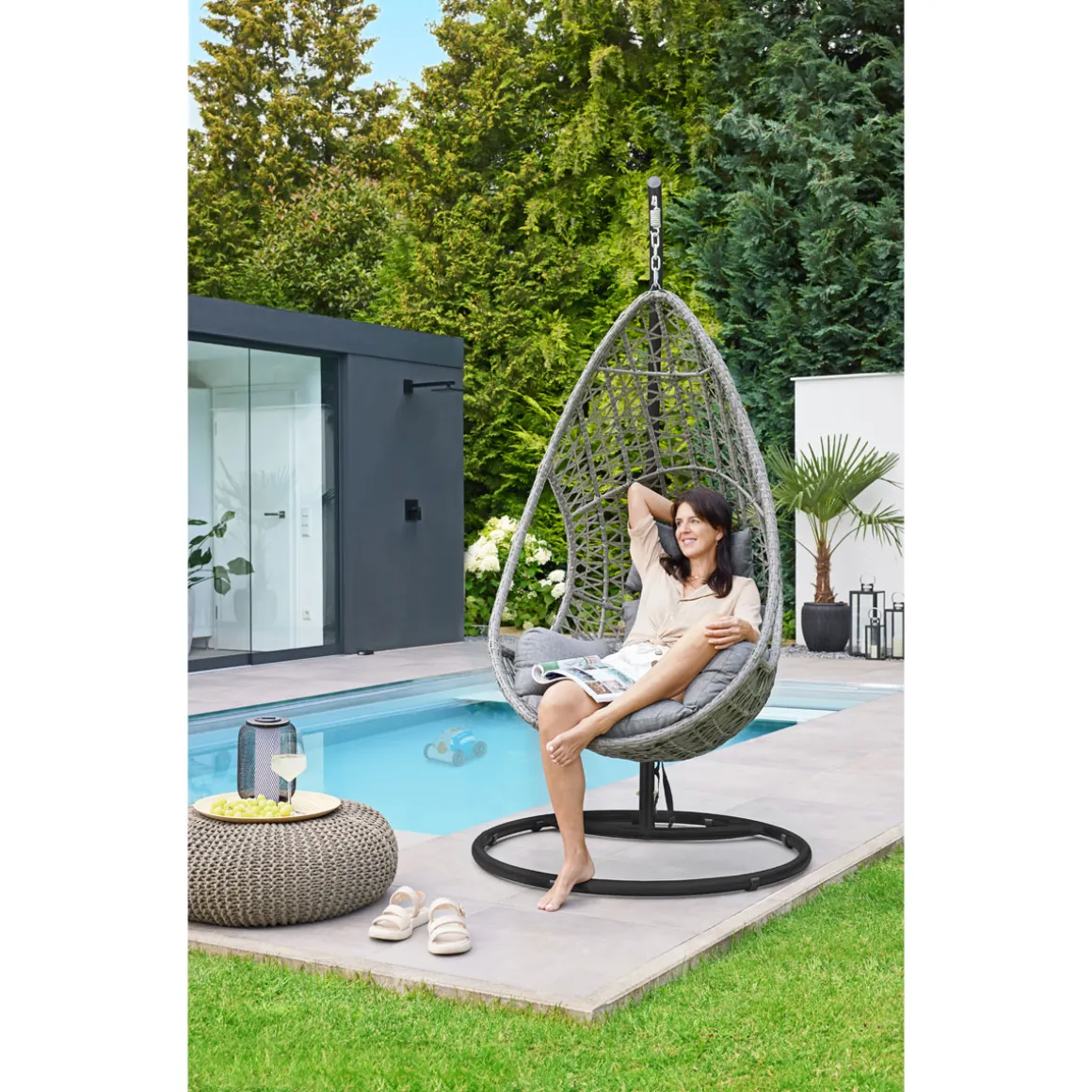 Haveson Hängesessel Aurela Stahlgestell