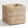 Haveson Pflanzkübel 30 x 30 x 30 cm Holzoptik