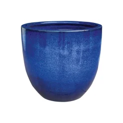 Haveson Pflanztopf Bern II Durchmesser 32 x 29 cm blau glasiert