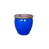 Haveson Pflanztopf Big Pot blau glasiert Durchmesser 30 x 30 cm