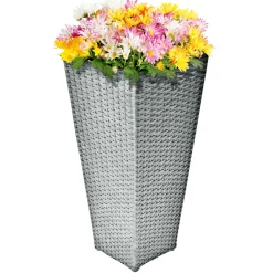 Haveson Rattangefäß Lotus 28 x 28 x 60 cm