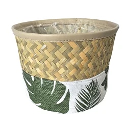 Haveson Seegraskorb Monstera 17 x 20 x 17 cm