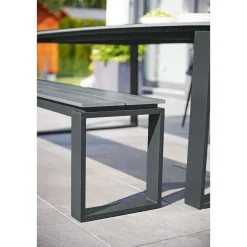 Haveson Sitzbank Madeira grau 180 x 43 x 36 cm