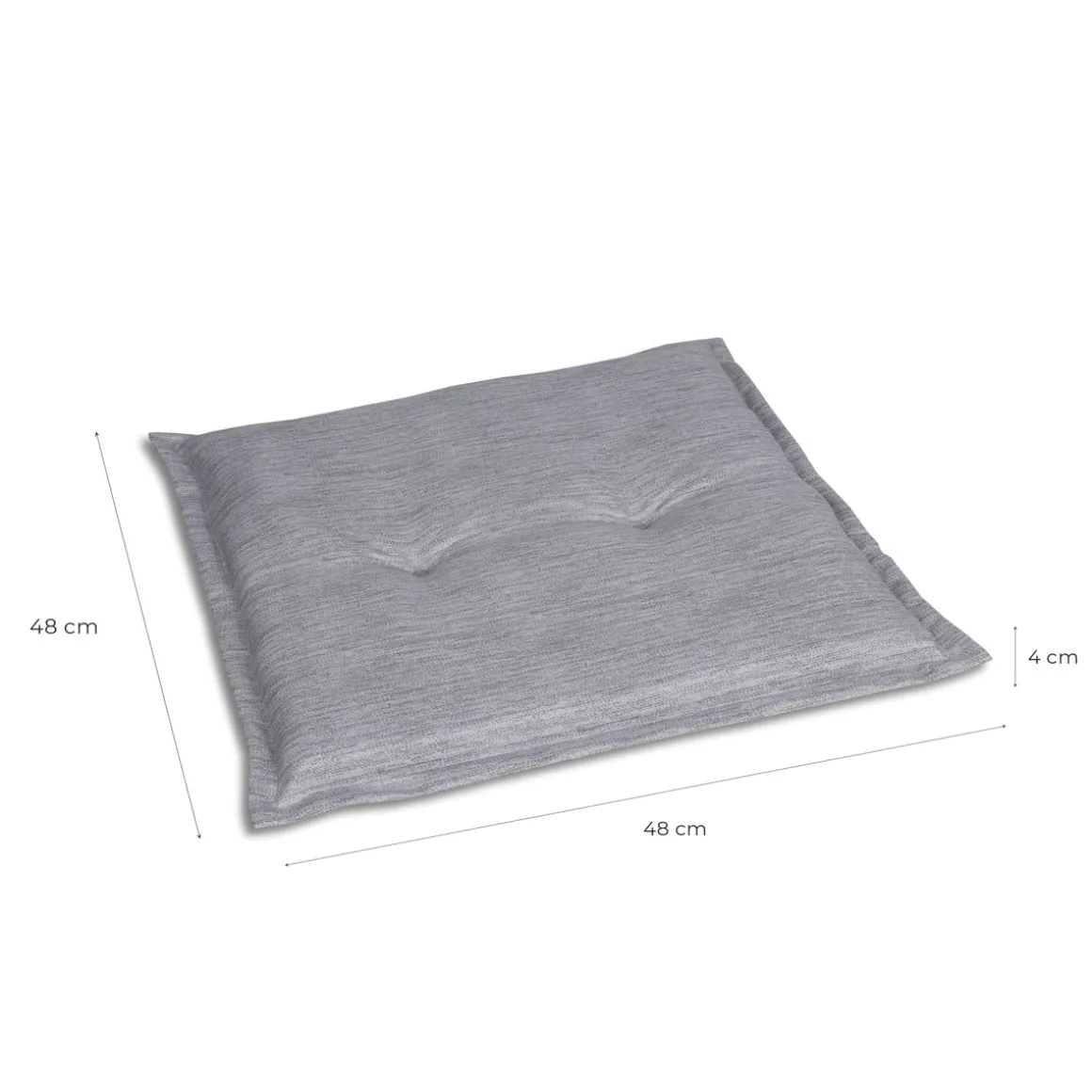 Haveson Sitzkissen Marlen 48x48x4cm hellgrau