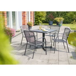 Haveson Stapelsessel Lyon Streckmetall anthrazit