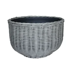 Haveson Topf Polyweide hoch grau Durchmesser 37 x 26 cm