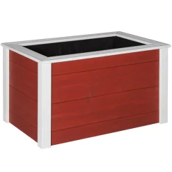 Hochbeet Douglasie 106 x 65 x 60 cm cremeweiß/rot