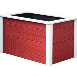 Hochbeet Douglasie 106 x 65 x 60 cm cremeweiß/rot