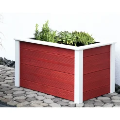 Hochbeet Douglasie 106 x 65 x 60 cm cremeweiß/rot
