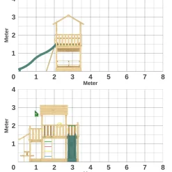 Jungle Gym Spielturm ValleyRutsche dunkelgruen
