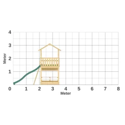 Jungle Gym Spielturm ValleyRutsche dunkelgruen