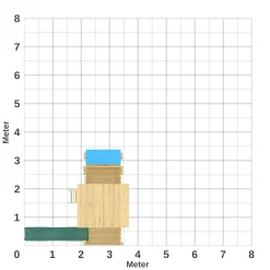 Jungle Gym Spielturm ValleyRutsche dunkelgruen