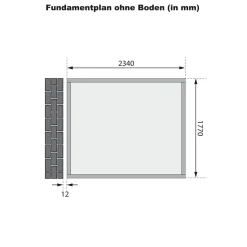 Karibu Blockbohlenhaus Bomlitz 2 terragrau