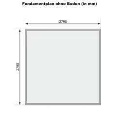 Karibu Blockbohlenhaus Emscher 5 297 x 297 cm naturbelassen
