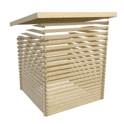 Karibu Blockbohlenhaus Emscher 5 297 x 297 cm naturbelassen