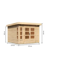 Karibu Blockbohlenhaus Kastorf 6 naturbelassen