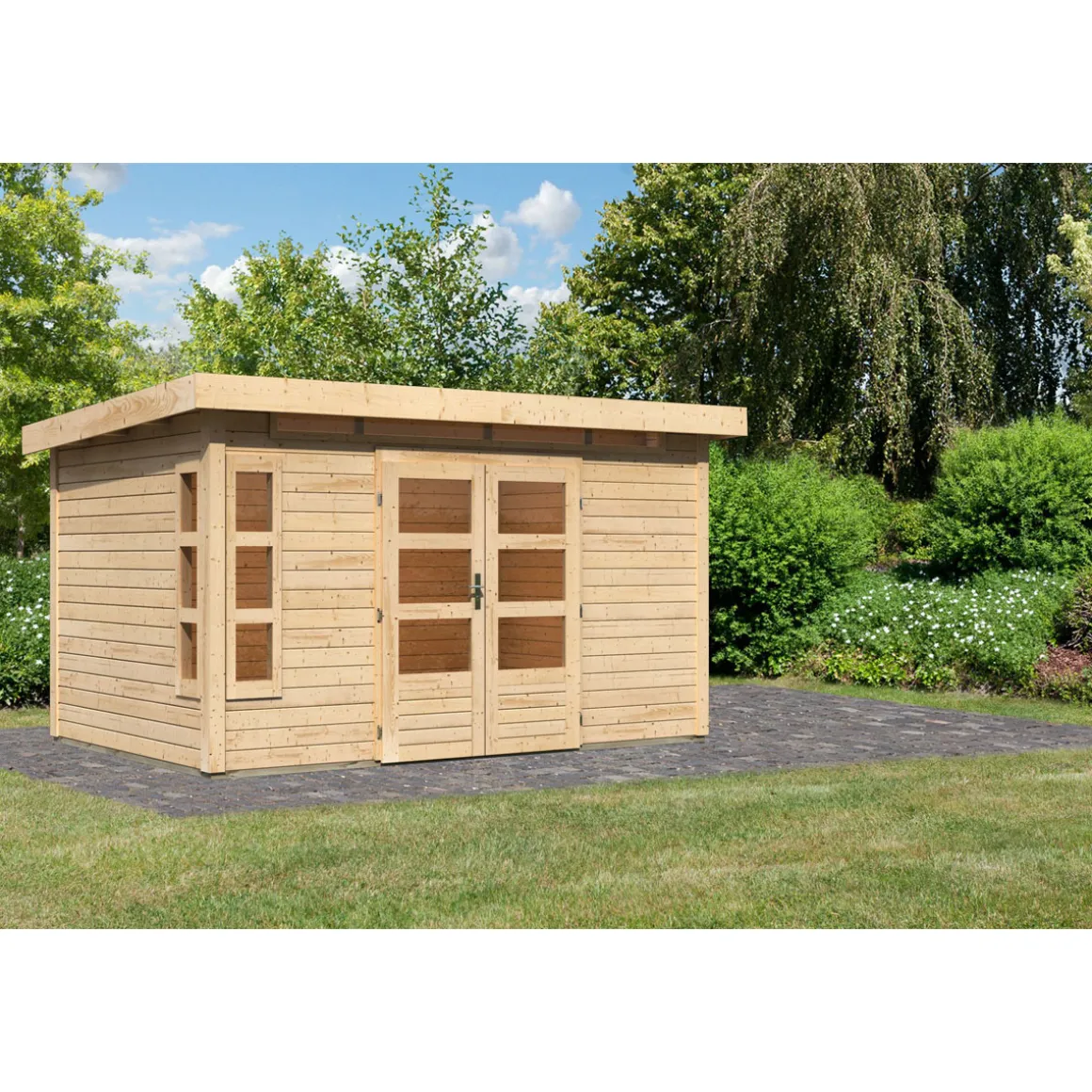 Karibu Blockbohlenhaus Kastorf 7 naturbelassen