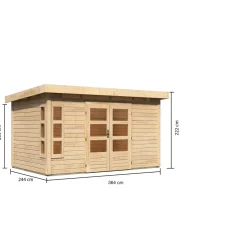 Karibu Blockbohlenhaus Kastorf 7 naturbelassen