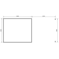 Karibu Blockbohlenhaus Radeburg 2 naturbelassen mit Anbaudach