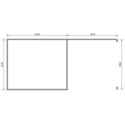 Karibu Blockbohlenhaus Radeburg 2 naturbelassen mit Anbaudach und Rückwand