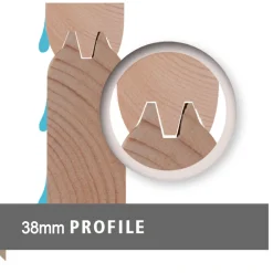 Karibu Blockbohlenhaus Radeburg 1 naturbelassen mit Anbaudach und Rückwand