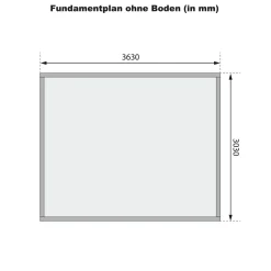 Karibu Blockbohlenhaus Radeburg 2 terragrau mit Anbaudach und Rückwand