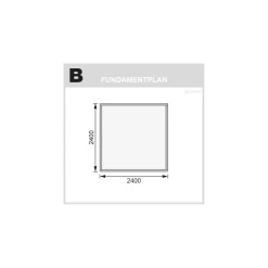 Karibu Blockbohlenhaus Theres 3 terragrau