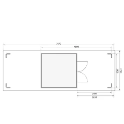 Karibu Blockbohlenhaus Theres 3 naturbelassen mit 2 Dachausbauelementen