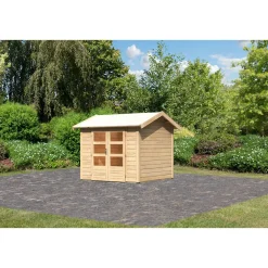 Karibu Blockbohlenhaus Theres 3 naturbelassen