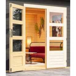 Karibu Gartenhaus Northeim 5 terragrau 40 mm