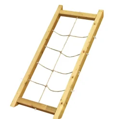 Karibu Stelzenhaus Benjamin natur inkl Rutsche blau und Netzrampe