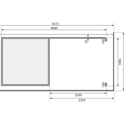 Karibu BBH Kandern 1 Set mit Anbaudach terragrau