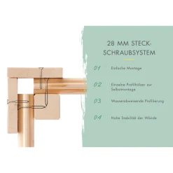 Karibu BBH Kandern 3 Set mit Anbaudach naturbelassen