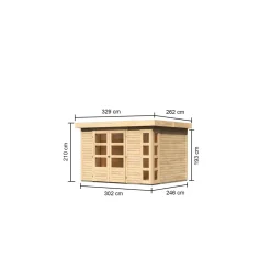 Karibu BBH Kerko 5 naturbelassen