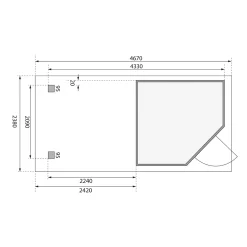 Karibu BBH Schwandorf 3 Set naturbelassen