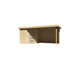 Karibu BBH Schwandorf 2 Set mit Anbau naturbelassen