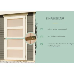 Karibu BBH Schwandorf 5 Set mit Anbau terragrau