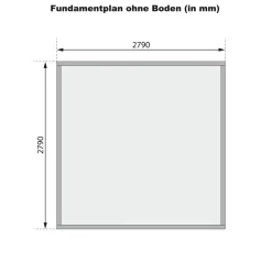 Karibu BBH Trittau 3 Set mit Anbaudach naturbelassen