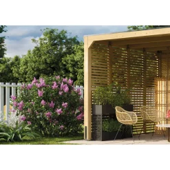 Karibu Cubus Lamellenwand naturbelassen