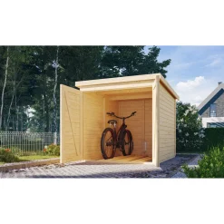 Karibu Fahrradgarage naturbelassen 163 x 217 cm