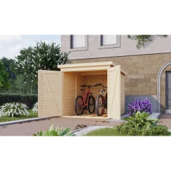Karibu Fahrradgarage naturbelassen 163 x 217 cm