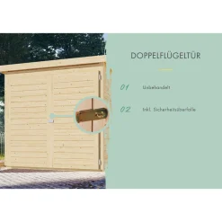 Karibu Fahrradgarage naturbelassen 163 x 217 cm