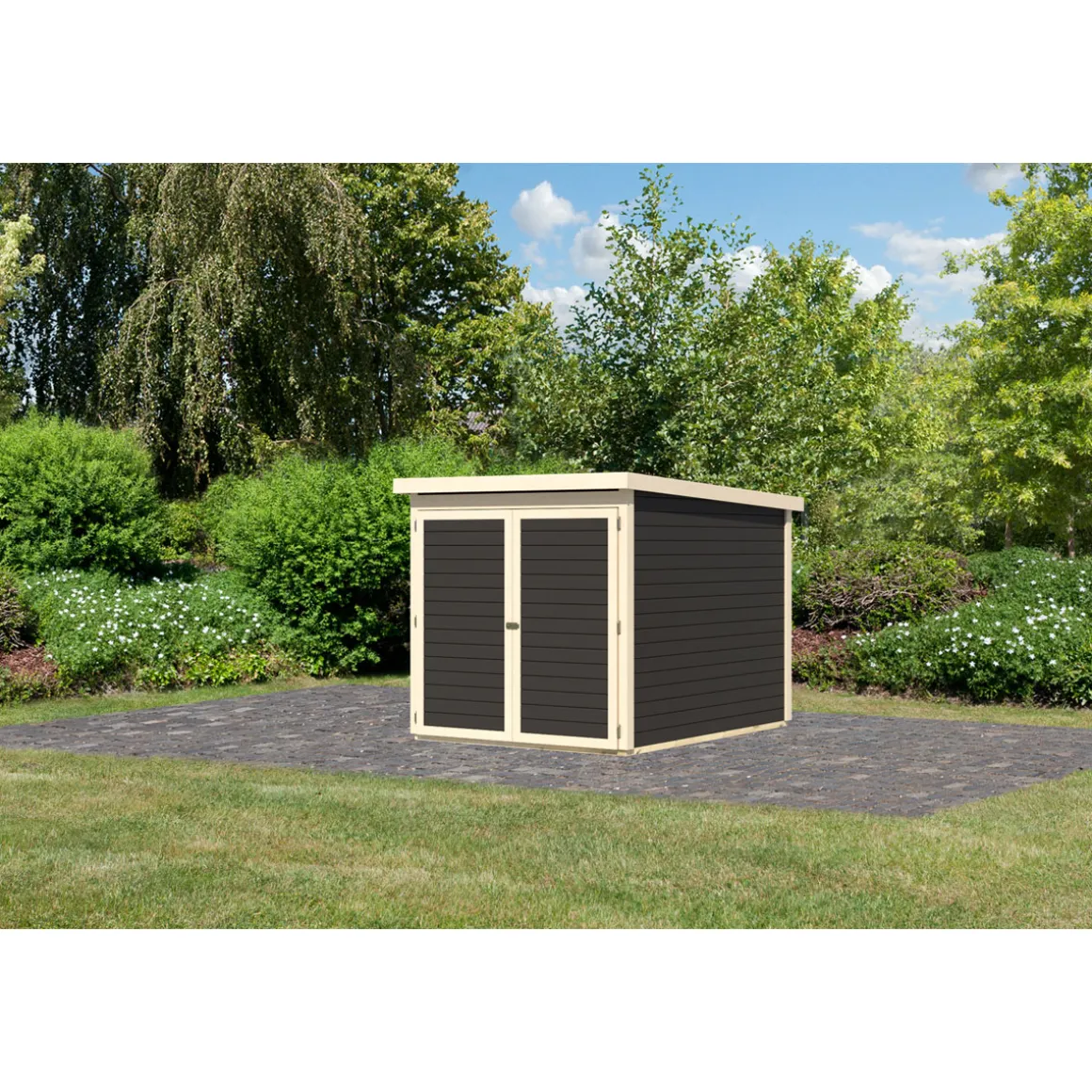 Karibu Fahrradgarage terragrau