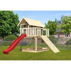 Karibu Fidel inklusive . Rampe terragrau Rutsche rot