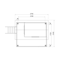 Karibu Fidel inklusive Rampe naturbelassen Rutsche blau