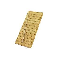 Karibu Fidel und Holzrampe terragrau ohne Rutsche