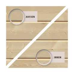 Karibu Fußboden für Sockelmaß 209 x 213 cm naturbelassen