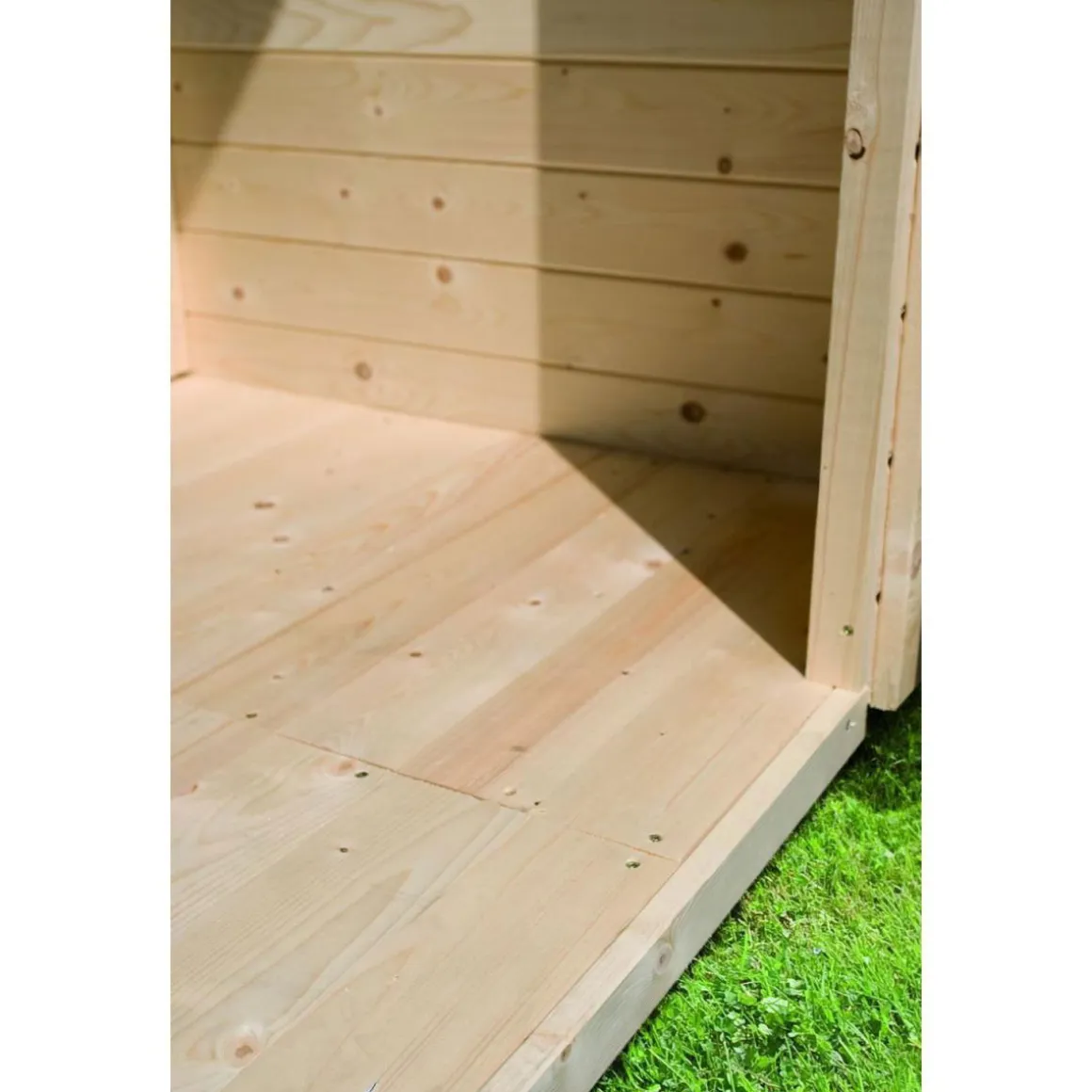 Karibu Fußboden für Sockelmaß 298 x 242 cm naturbelassen