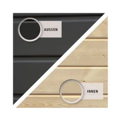 Karibu Gartenhaus Askola 4 mit Schleppdach terragrau